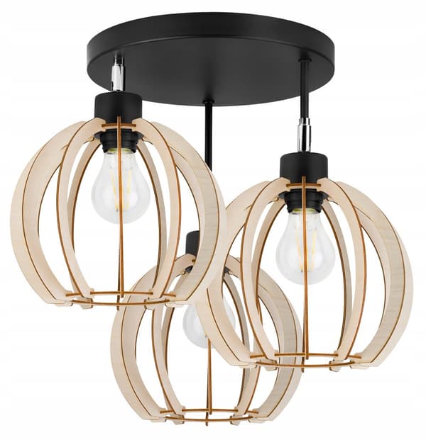 MODERNE TRÆ LED LOFT HÆNGELAMPE