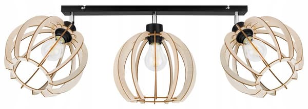 MODERN LED-TAK HÄNGLAMPA AV TRÄ