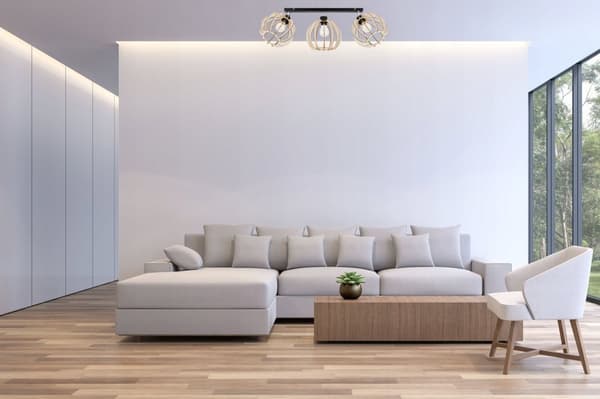 MODERN LED-TAK HÄNGLAMPA AV TRÄ