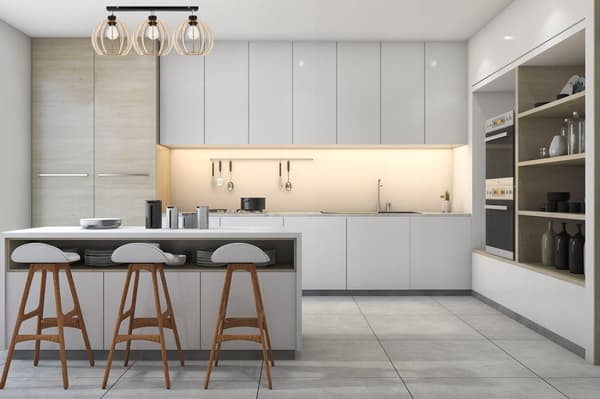 MODERN LED-TAK HÄNGLAMPA AV TRÄ