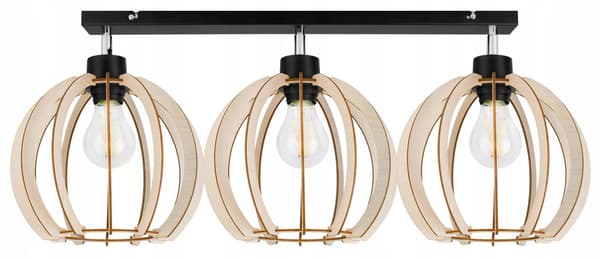 MODERN LED-TAK HÄNGLAMPA AV TRÄ