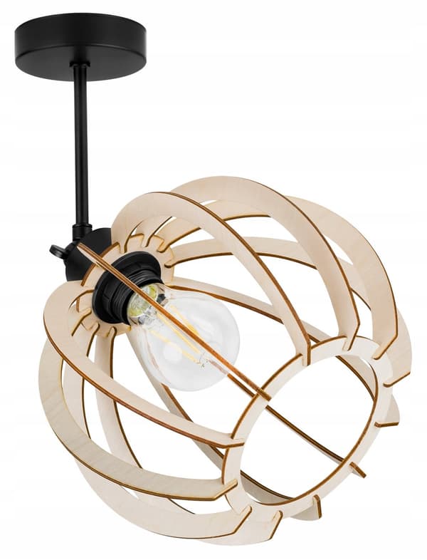 MODERNE TRÆ LED LOFT HÆNGELAMPE