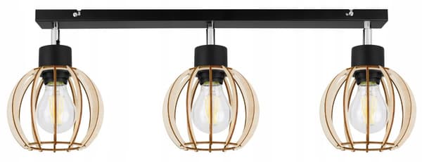 MODERN LED-TAK HÄNGLAMPA AV TRÄ