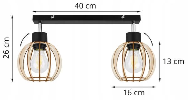 MODERNE TRÆ LED LOFT HÆNGELAMPE