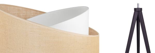 STIV GULVLAMPE TRÆLAMPESKÆRM JUTE 45CM