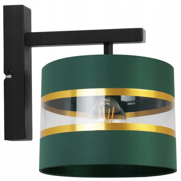 VÄGGLAMPA KVADRIG LAMPA LAMPSKÄRM ELEGANT GULD 20 CM