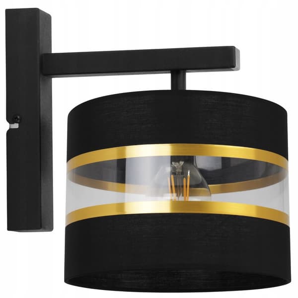 VÄGGLAMPA KVADRIG LAMPA LAMPSKÄRM ELEGANT GULD 20 CM
