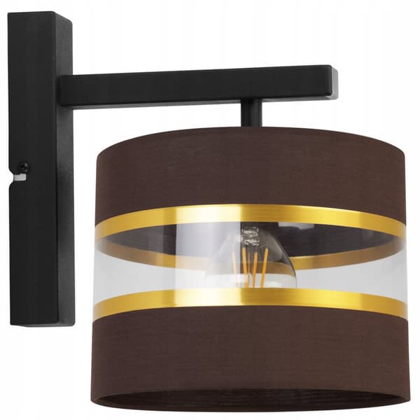 VÄGGLAMPA KVADRIG LAMPA LAMPSKÄRM ELEGANT GULD 20 CM