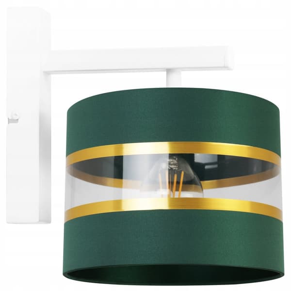 VÆGLAMPE FIRKANT LAMPE LAMPESKÆRM ELEGANT GULD 20 CM