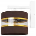 Miniatyrbild 5 av 7: VÄGGLAMPA KVADRIG LAMPA LAMPSKÄRM ELEGANT GULD 20 CM