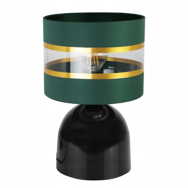 SÄNGBORDSLAMPA ELEGANT GULD LAMPSKÄRM 20 CM