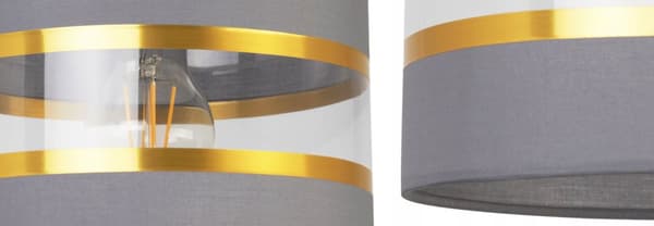 SÄNGBORDSLAMPA ELEGANT GULD LAMPSKÄRM 20 CM