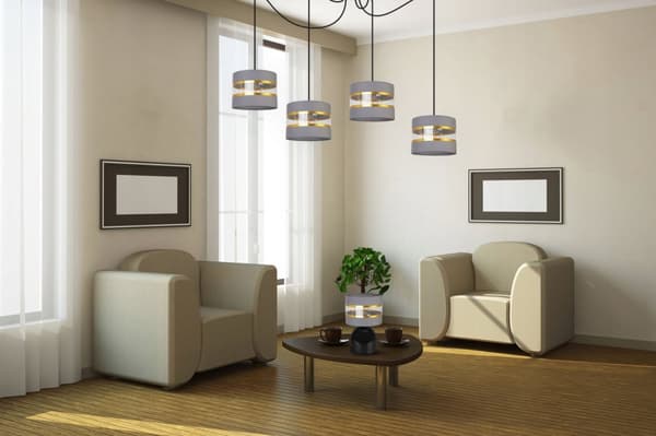SÄNGBORDSLAMPA ELEGANT GULD LAMPSKÄRM 20 CM