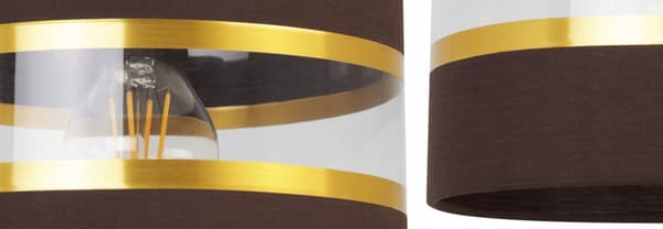 SÄNGBORDSLAMPA ELEGANT GULD LAMPSKÄRM 20 CM