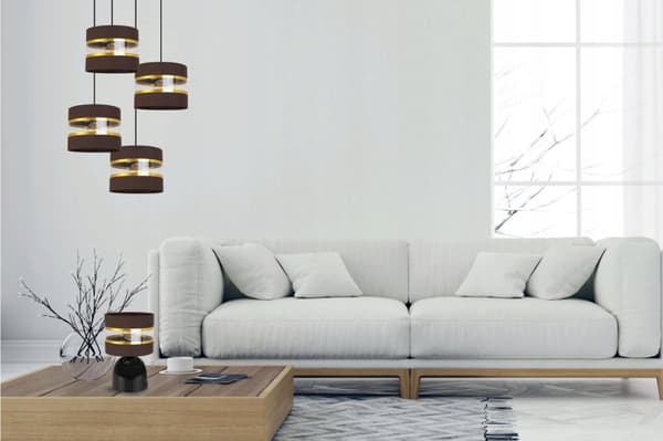 SÄNGBORDSLAMPA ELEGANT GULD LAMPSKÄRM 20 CM
