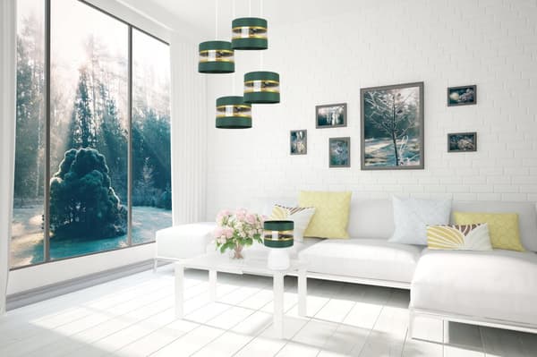SÄNGBORDSLAMPA ELEGANT GULD LAMPSKÄRM 20 CM