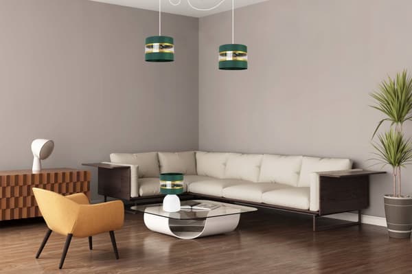 SÄNGBORDSLAMPA ELEGANT GULD LAMPSKÄRM 20 CM