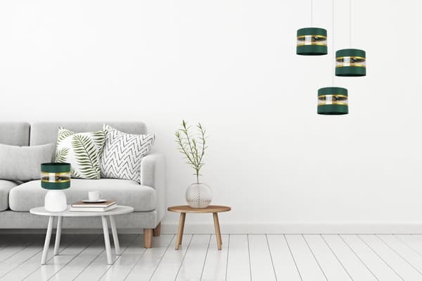SÄNGBORDSLAMPA ELEGANT GULD LAMPSKÄRM 20 CM