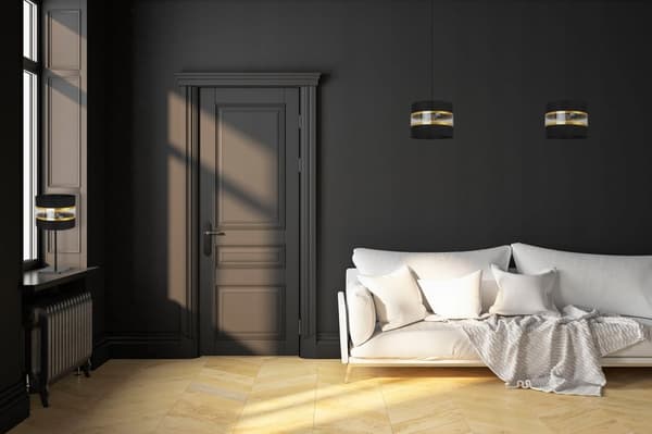 SÄNGBORDSLAMPA ELEGANT GULD LAMPSKÄRM 20 CM