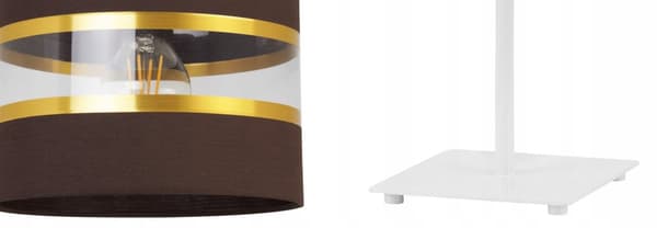 SÄNGBORDSLAMPA ELEGANT GULD LAMPSKÄRM 20 CM
