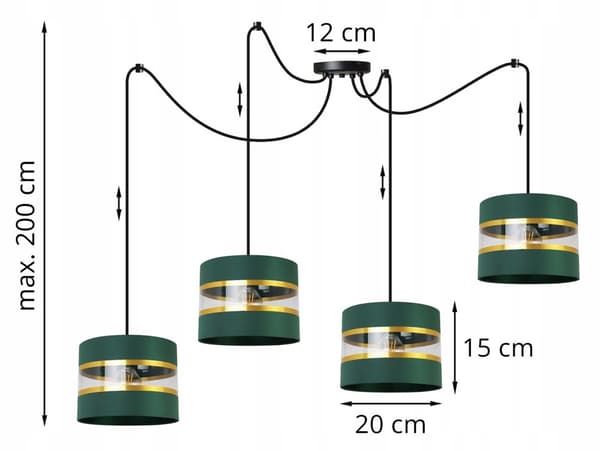 HÄNGA TAKSLAMPA LJUSKLUSTA LAMPSKÄRM MODERN