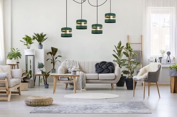HÄNGA TAKSLAMPA LJUSKLUSTA LAMPSKÄRM MODERN