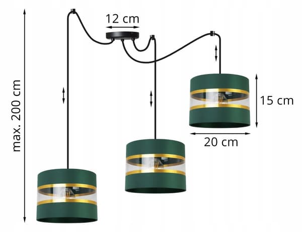 HÆNGE LOFTSLAMPE LYSKELYSE LAMPESKÆRM MODERNE