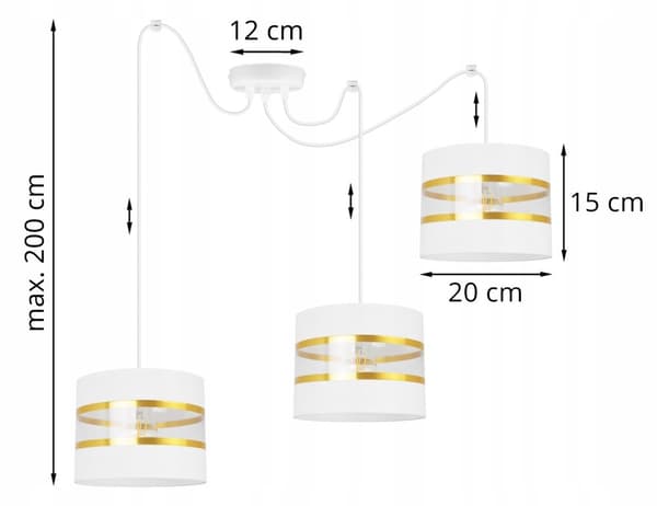 HÄNGA TAKSLAMPA LJUSKLUSTA LAMPSKÄRM MODERN