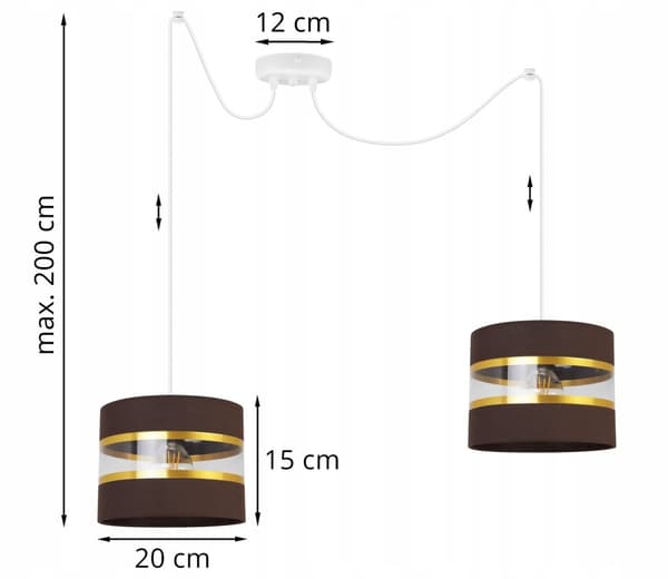 HÄNGA TAKSLAMPA LJUSKLUSTA LAMPSKÄRM MODERN