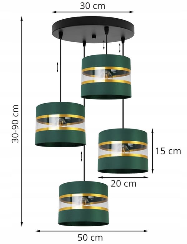 HÄNGA TAKSLAMPA LJUSKLUSTA LAMPSKÄRM MODERN