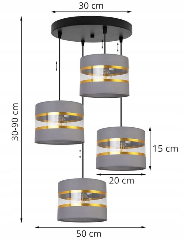 HÆNGE LOFTSLAMPE LYSKELYSE LAMPESKÆRM MODERNE