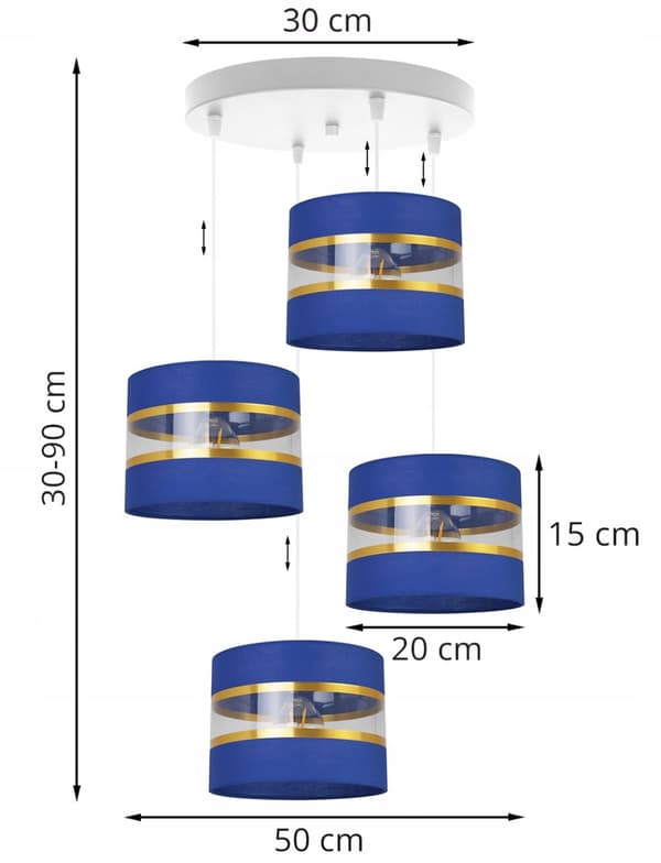 HÄNGA TAKSLAMPA LJUSKLUSTA LAMPSKÄRM MODERN