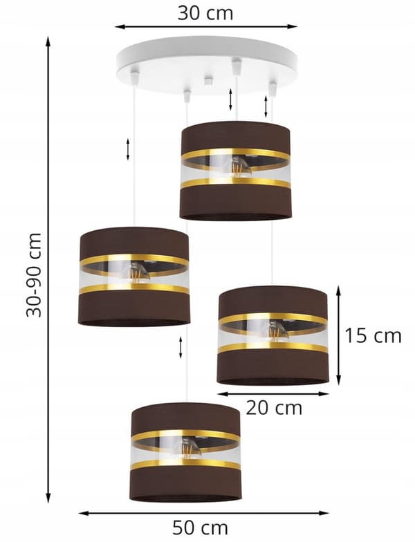 HÄNGA TAKSLAMPA LJUSKLUSTA LAMPSKÄRM MODERN