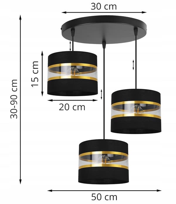 HÄNGA TAKSLAMPA LJUSKLUSTA LAMPSKÄRM MODERN