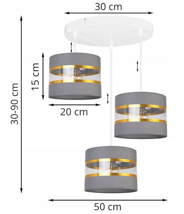 HÆNGE LOFTSLAMPE LYSKELYSE LAMPESKÆRM MODERNE