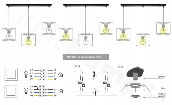HÆNGE LOFTSLAMPE LYSKELYSE LAMPESKÆRM MODERNE