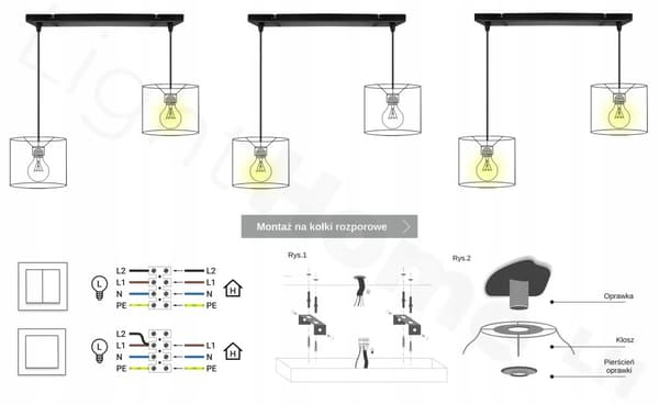 HÆNGE LOFTSLAMPE LYSKELYSE LAMPESKÆRM MODERNE