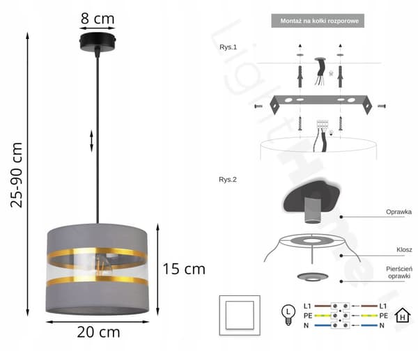 HÄNGA TAKSLAMPA LJUSKLUSTA LAMPSKÄRM MODERN