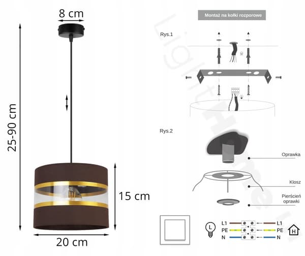 HÄNGA TAKSLAMPA LJUSKLUSTA LAMPSKÄRM MODERN