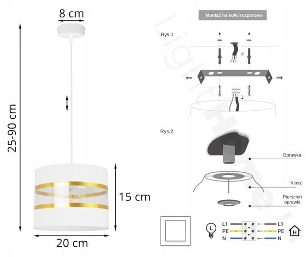 HÄNGA TAKSLAMPA LJUSKLUSTA LAMPSKÄRM MODERN