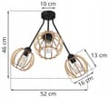 Miniatyrbillede 7 af 8: HÆNGELAMPE LYSKELYSE LOFTSLAMPE TRÆLAMPESKÆRM LED