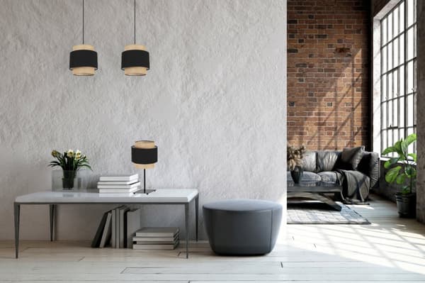 NATTBORDSLAMPA LAMPSKÄRM BOHO JUTA 20 CM