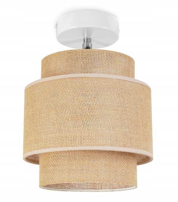 TAKLAMPA VÄGGLAMPA LAMPSKÄRM BOHO JUTA 20 CM