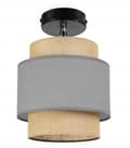 Miniatyrbild 5 av 8: TAKLAMPA VÄGGLAMPA LAMPSKÄRM BOHO JUTA 20 CM