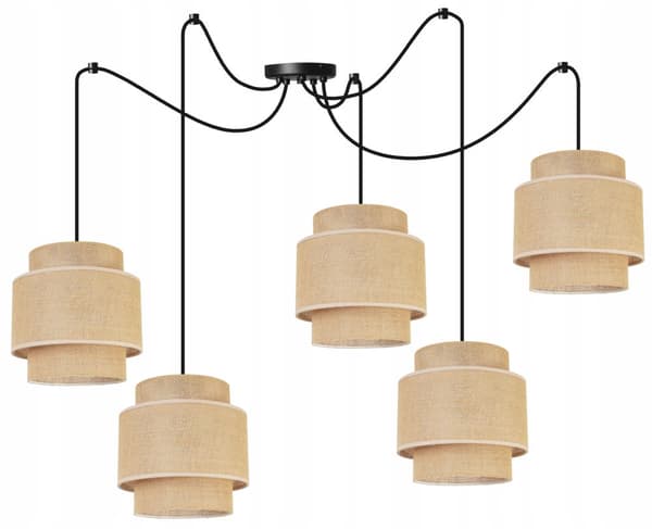 HÄNGLAMPA TAK LJUSKANT LAMPSKÄRM BOHO JUTA