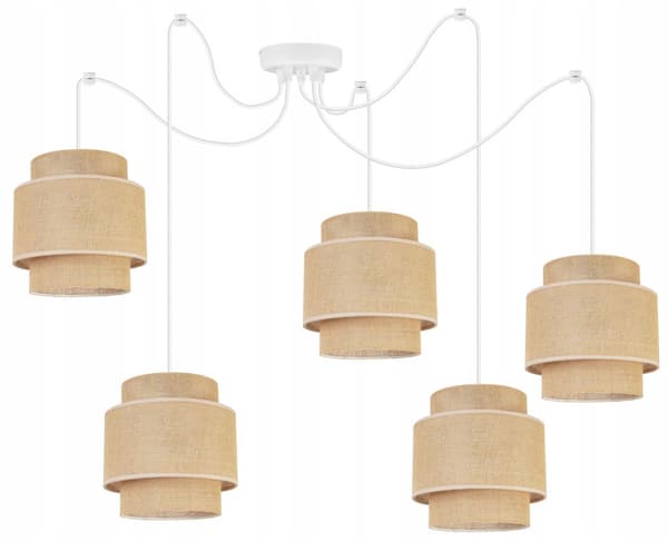 HÄNGLAMPA TAK LJUSKANT LAMPSKÄRM BOHO JUTA