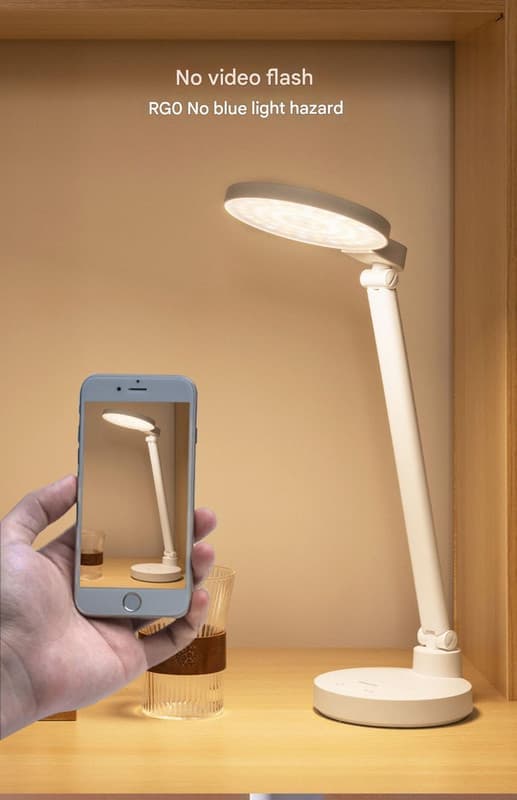 Philips øjenbeskyttelsesbordslampe til studerende, genopladelig, indbygget sengelampe, skrivebord med dobbelt funktion