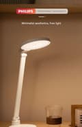 Miniatyrbillede 2 af 5: Philips øjenbeskyttelsesbordslampe til studerende, genopladelig, indbygget sengelampe, skrivebord med dobbelt funktion