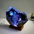 Miniatyrbild 4 av 5: NATTLAMPA RYMDRAKET FÖR BARN TRÄ EPOXI RESIN GÅVA