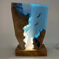 Miniatyrbild 4 av 7: NATTLAMPA Dykare UNDERVATTEN Dekorativ TRÄ + EPOXIHARTS